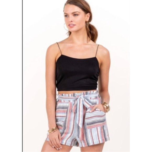 Francesca's Collections Pants - Francesca’s Paper-bag Stripped Shorts Size L